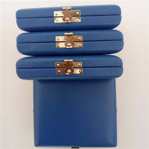 蓝色纯羊皮6支装双簧管哨片盒西洋乐器配件盒专业源头厂家直销